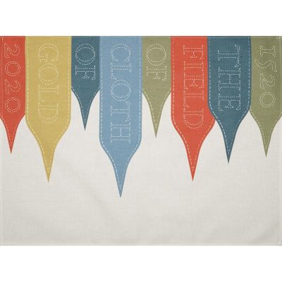Field of the Cloth of Gold Flags Tea Towel Open