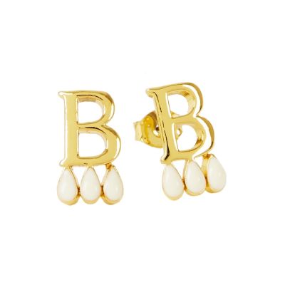 Anne Boleyn 'B' initial stud earrings