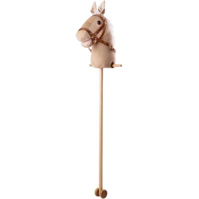 Traditional wooden cord hobby horse toy