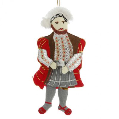 St Nicolas collectable Henry VIII luxury hand embroidered character christmas tree decoration