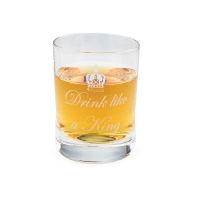 'Drink like a king' crystal tot glass