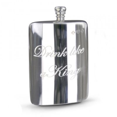 Pinder Brothers Pewter flask drink like a king