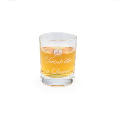 'Drink Like A Queen' fine crystal shot glass