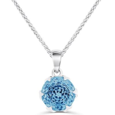 Gaia sterling silver sky blue topaz pendant