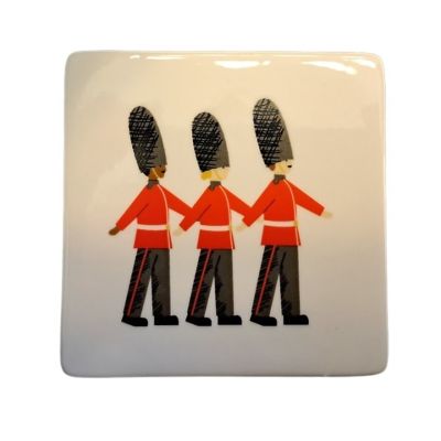 Guards marching ceramic coaster