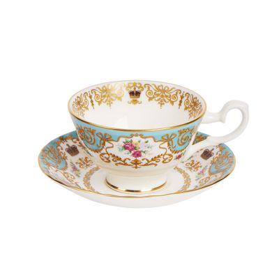 Royal Palace Fine Bone China Teacup & Saucer Set