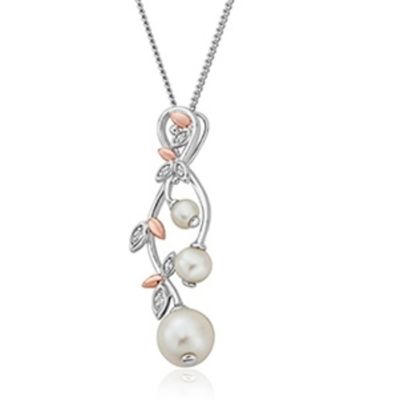 Clogau lily of the valley pearl pendant