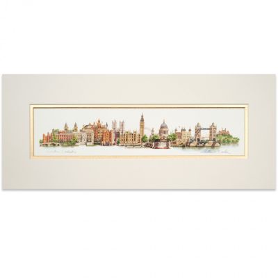 London landmarks panoramic print - Matthew Cook illustration - Tower of London