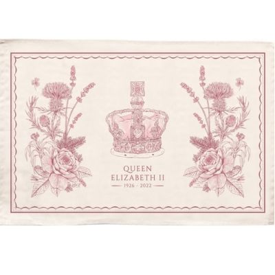 Queen Elizabeth II commemorative tea towel