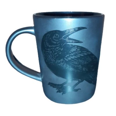 Black Raven Earthenware Mug