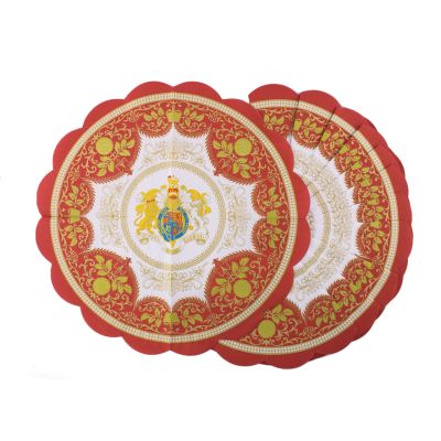 Royal Palace Crest Round Paper Napkins 