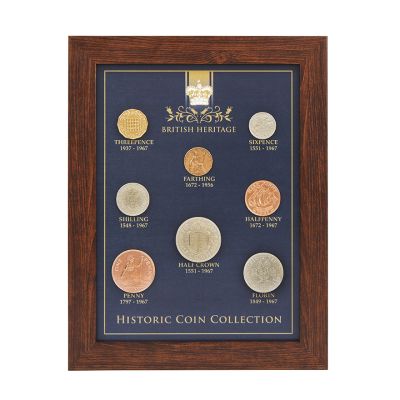 The British heritage collection framed set of eight coins
