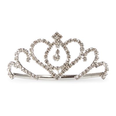 Silver tiara hair comb