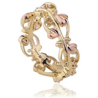 Tree of life yellow gold ring 