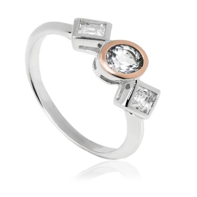 Clogau Welsh Royalty silver rose gold ring 