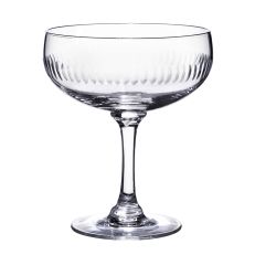 Vintage style hand engraved cocktail glasses - traditional spears design