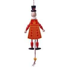 Traditional Children's Wooden Jumping Beefeater Toy 