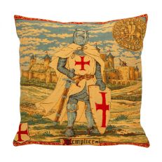 Flemish Tapestries Knights Templar - medium tapestry cushion