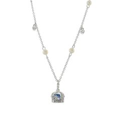 Queen Victoria's small diamond crown charm necklace