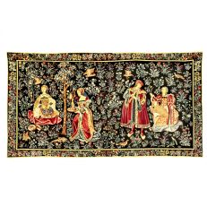 Seignorial Scenes "Thousand Flowers" medieval flemish tapestry