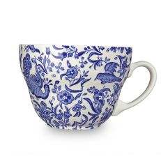 Blue Regal Peacock earthenware breakfast cup and saucer