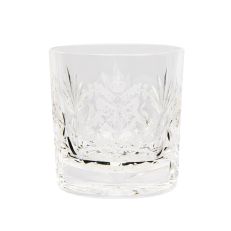 Crystal whisky glass with Kensington Palace crest