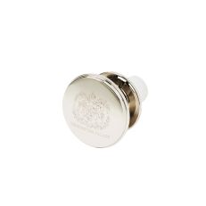 Silver bottle stopper with engraved Kensington Palace crest