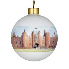 Hampton Court Palace watercolour ceramic bauble decoration front