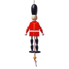 Traditional Children's Wooden Jumping London Guard Toy