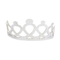 Silver glittering tiara headband