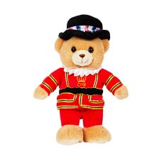 Beefeater Teddy Bear 19cm - A light brown bear in a Beefeaters uniform. A Union Jack is embroidered on one foot.
