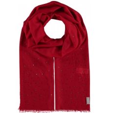 Wool cashmere crystal pashmina in red