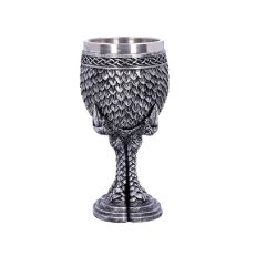 Claw Goblet - A grey goblet covered with dragon scales and a dragon claw stem & base. 