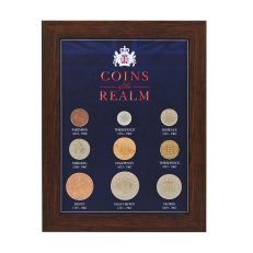 Coins of the realm framed set of nine coins