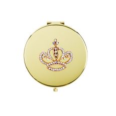 Gold Crown Mirror in Pouch