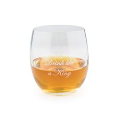 'Drink Like a King' glass whisky tumbler - Royal Scott Crystal
