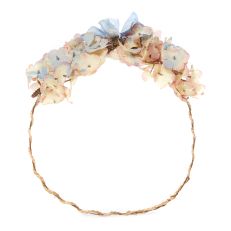 Blue floral hydrangea rustic headband