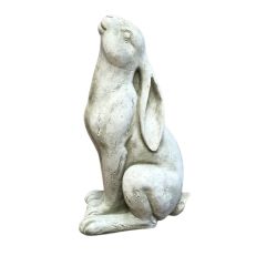 Gazing hare stone garden ornament