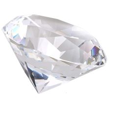 Glass diamond paperweight
