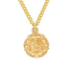 Gold Tudor Rose pendant