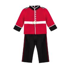 Red and black London guards uniform