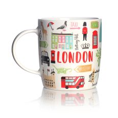 London Adventures eco ceramic mug back