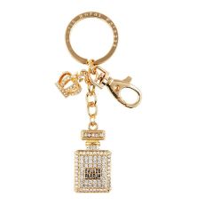 Perfume Bottle crystal key ring