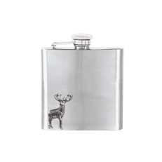 English pewter stag flask 