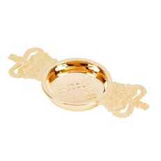 Royal Palace Crown Tea Strainer - A gold plated tea strainer with crowns either end.  