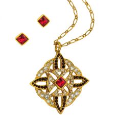 Bill Skinner Henry VIII pendant necklace and earring set
