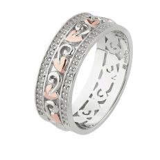Clogau Tree of life silver banded ring
