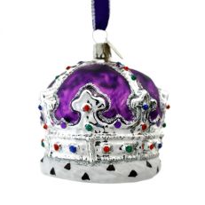 Brink Purple crown glass tree decoration