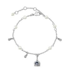 Queen Victoria's small diamond crown charm bracelet