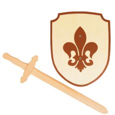 Wooden sword and shield set